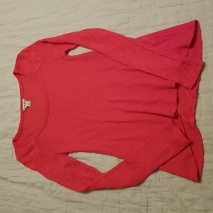 Lucky Brand ladies thermal long sleeve shirt red sz Small